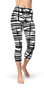 Capri Black Brush Stripes