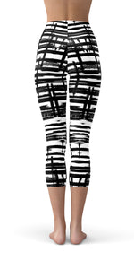 Capri Black Brush Stripes